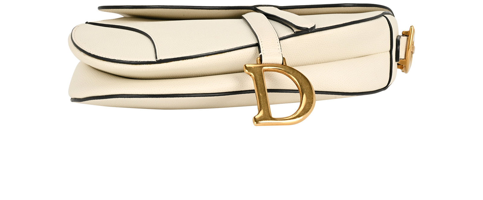 Medium Saddle Bag, &pound;1,800, Handbags, Cream, Leather, Top view